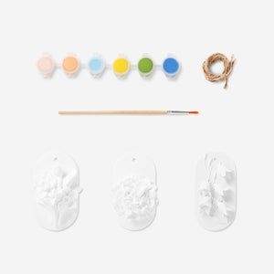 Kendin Boya 3D Alçı 3'lü Çiçek Seti