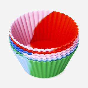 6'lı Çok Renkli Silikon Muffin Kapları