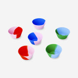 6'lı Çok Renkli Silikon Muffin Kapları