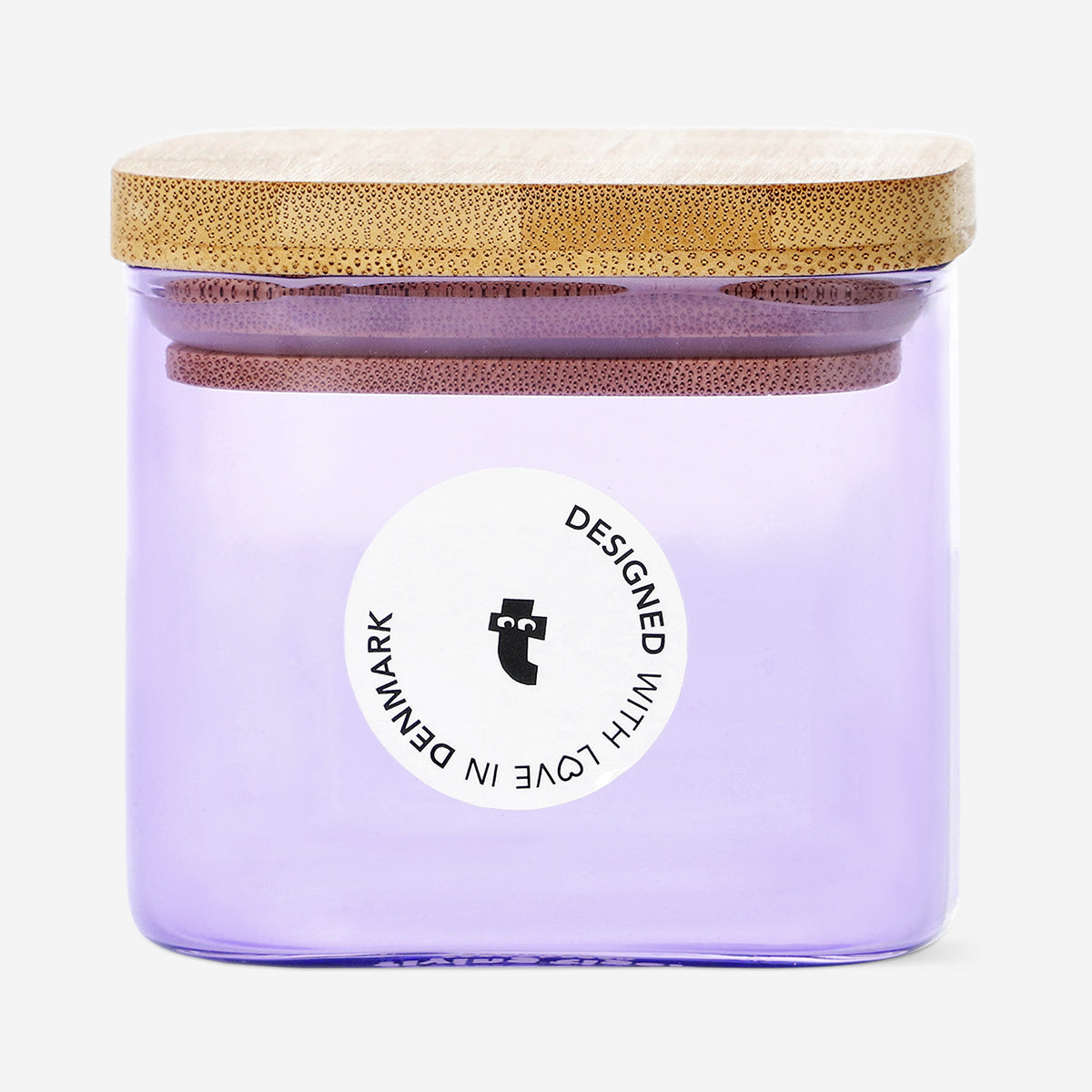 Designer Collection - Purple glass storage container with lid - 200 ml