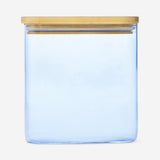 Designer Collection - Blue glass storage container with lid - 1,1 L