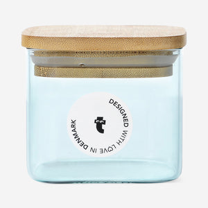 Bambu Kapaklı Yeşil Cam Saklama Kabı 200 ml