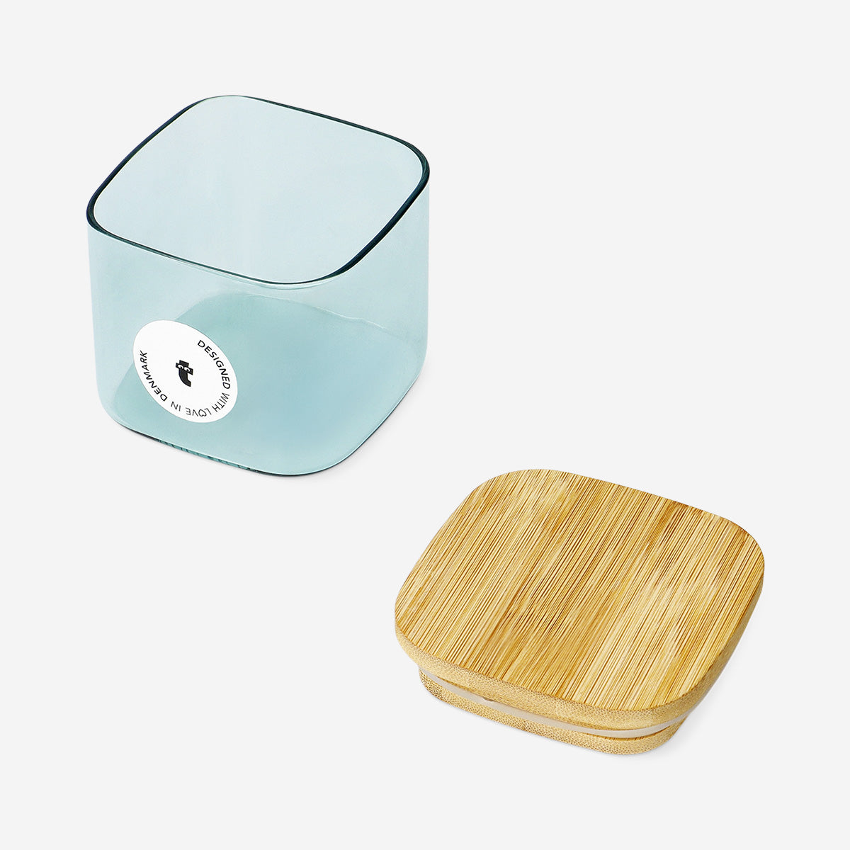 Designer Collection - Green glass storage container with lid - 200 ml