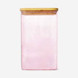 Designer Collection - Pink glass storage container with lid - 1,7 L
