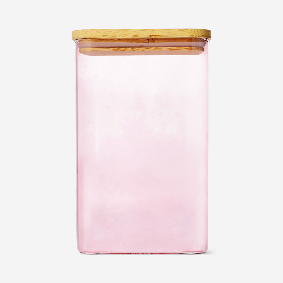 Designer Collection - Pink glass storage container with lid - 1,7 L