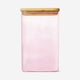 Designer Collection - Pink glass storage container with lid - 1,7 L