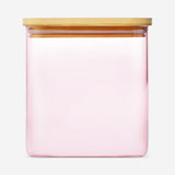 Designer Collection - Pink glass storage container with lid - 1,1 L