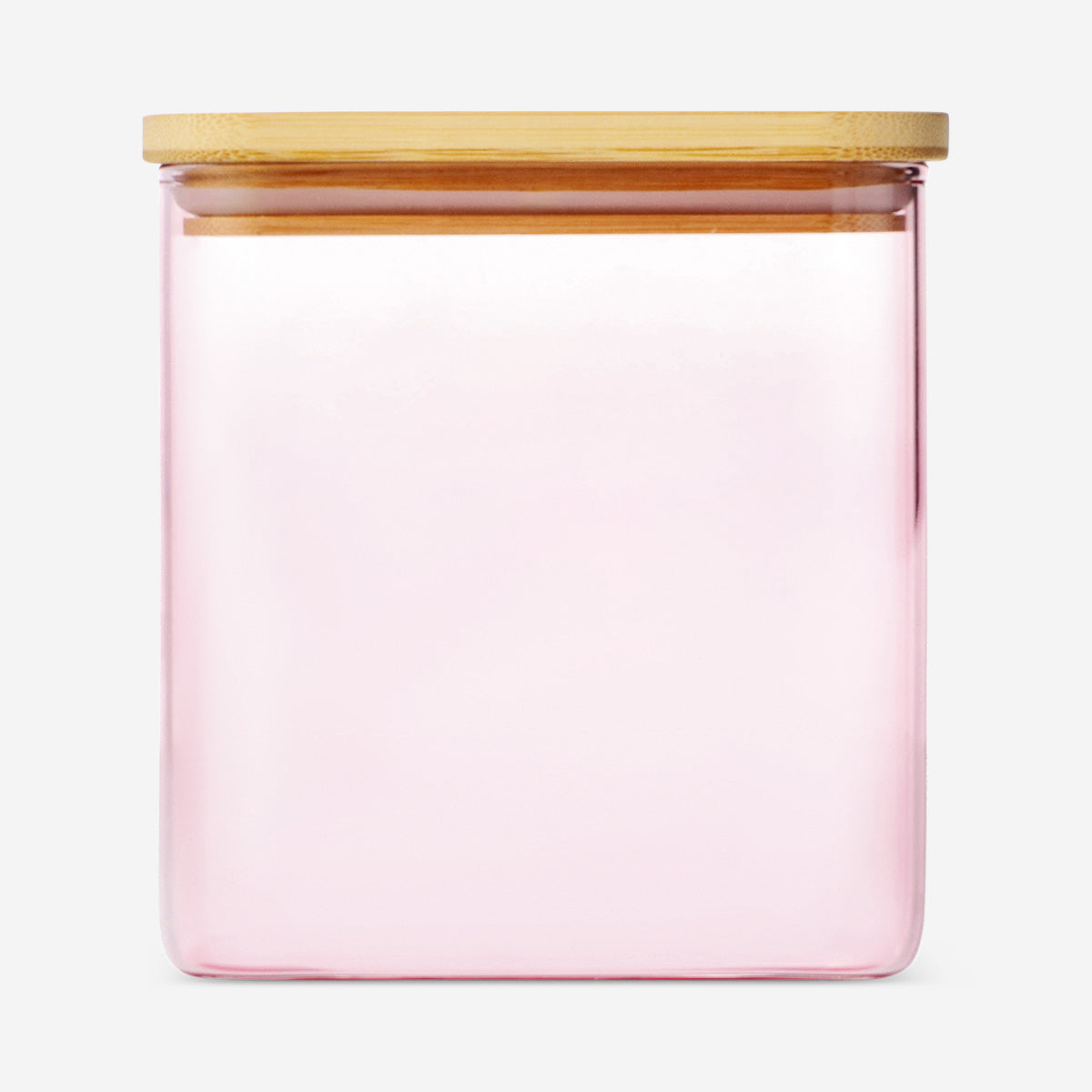 Designer Collection - Pink glass storage container with lid - 1,1 L