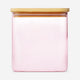 Designer Collection - Pink glass storage container with lid - 1,1 L
