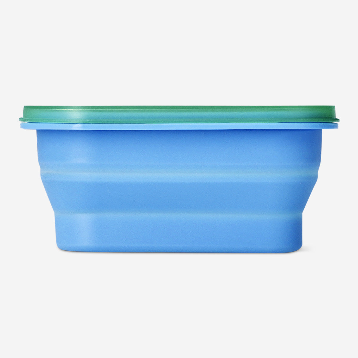 Blue collapsible lunchbox with spork - 600 ml