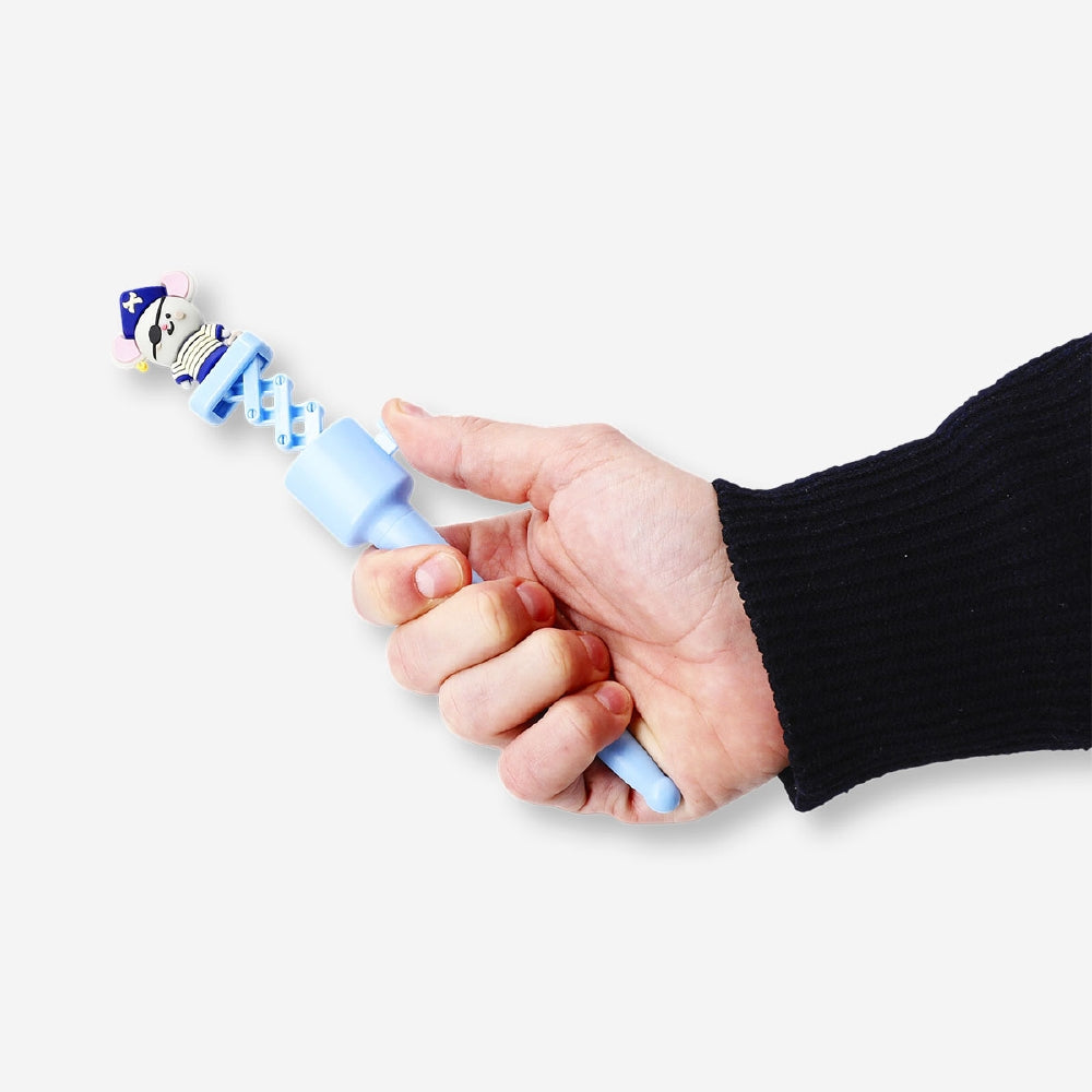 Ballpoint pen with pirate mouse topper - Black ink