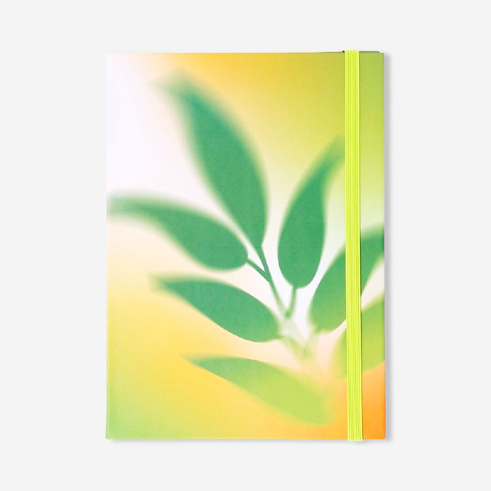 Yeşil Yaprak Desenli Kalemli Defter