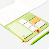 Yeşil Yaprak Desenli Kalemli Defter