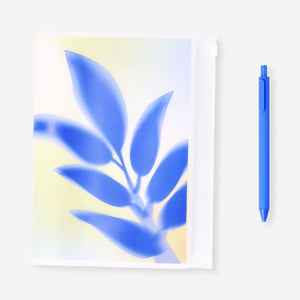 Mavi Yaprak Desenli Defter A6