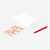 Kırmızı Biber Desenli Defter A6
