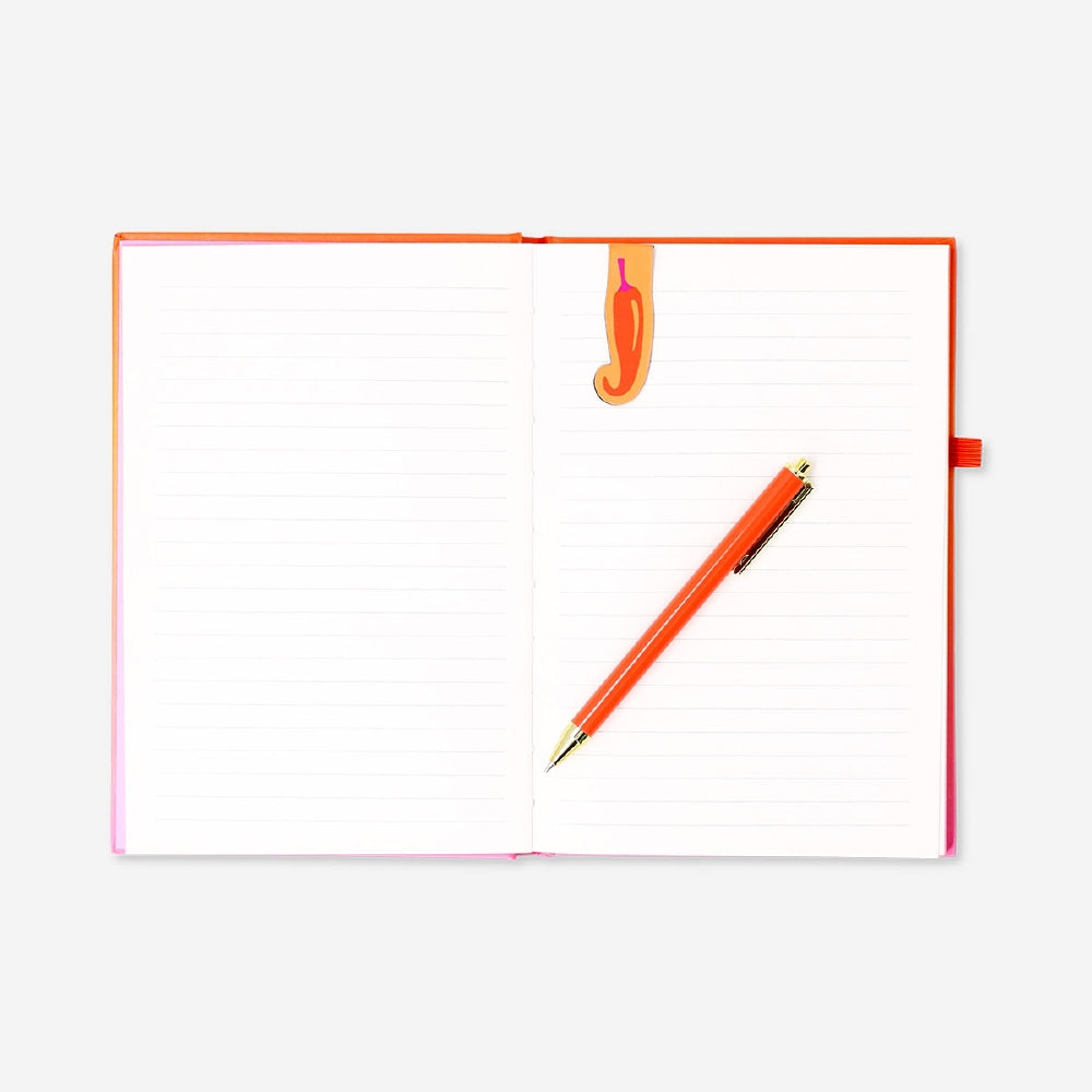 Kalemli Ayraçlı Turuncu Defter
