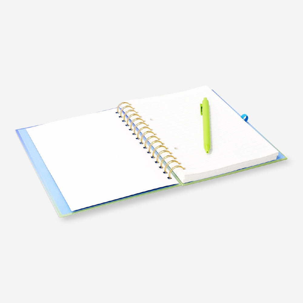 Kalemli Mavi Spiralli Defter A5