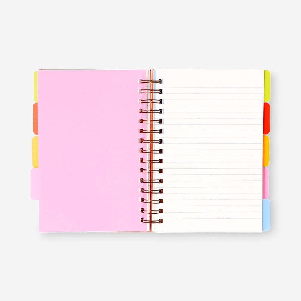 Turuncu Yaprak Desenli Spiralli Defter