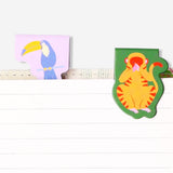 Magnetic bookmarks with jungle theme - 4 pcs