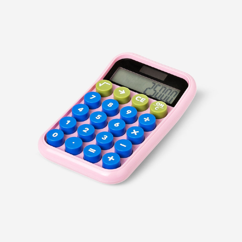 Solar powered pink calculator