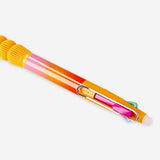 Orange multi coloured erasable gel pen 