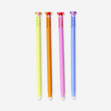 Erasable gel ink pens with monkey toppers - 4 pcs