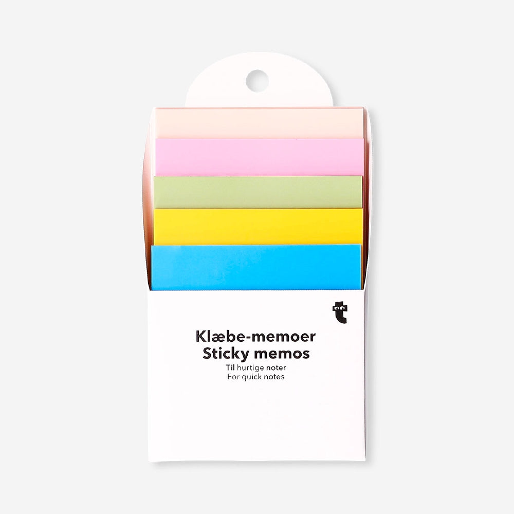 Colourful transparent sticky memos
