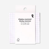 Sticky memos with grid pattern