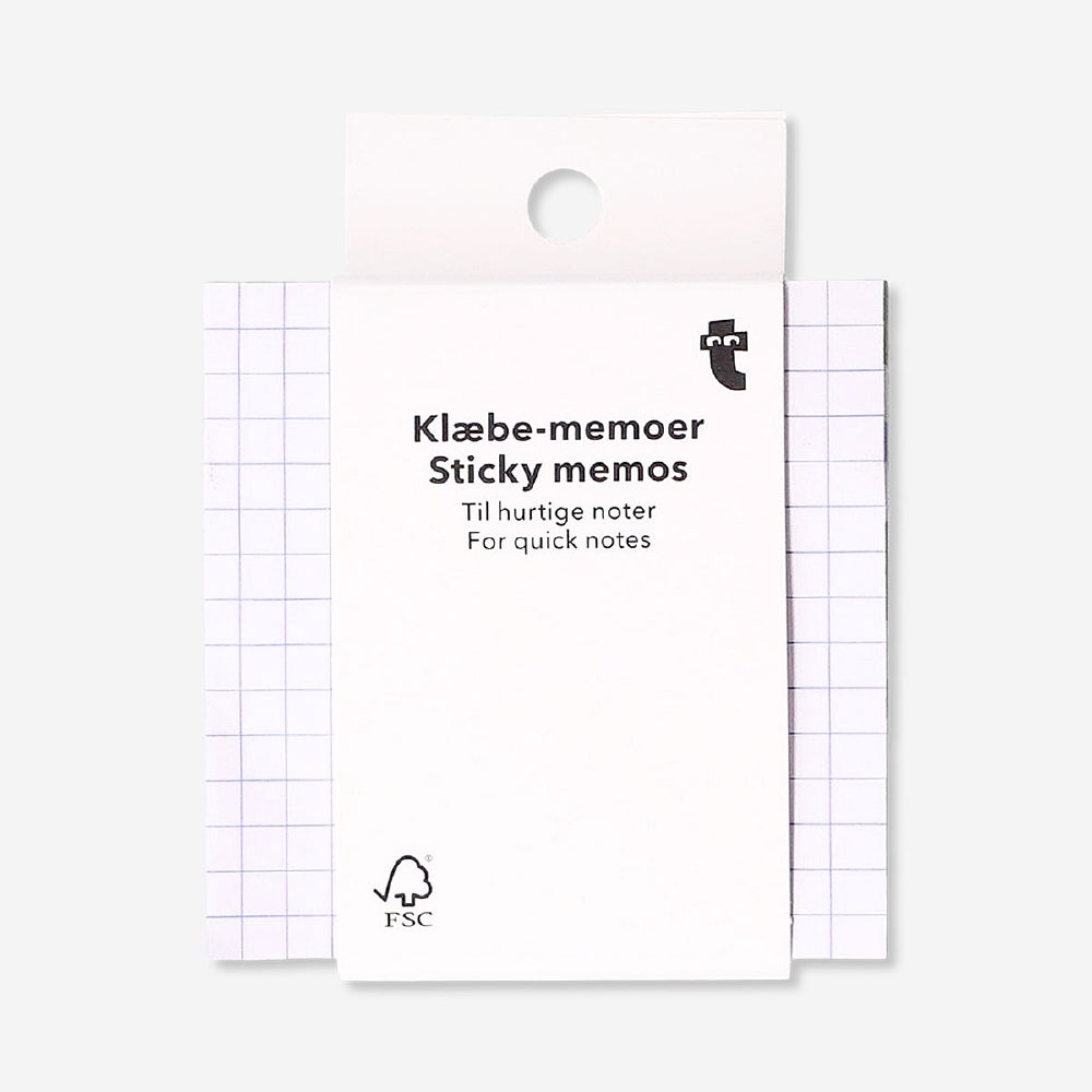 Sticky memos with grid pattern