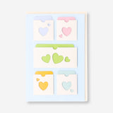 Greetings card - Small envelopes with hearts