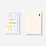 Greetings card - Small envelopes with hearts