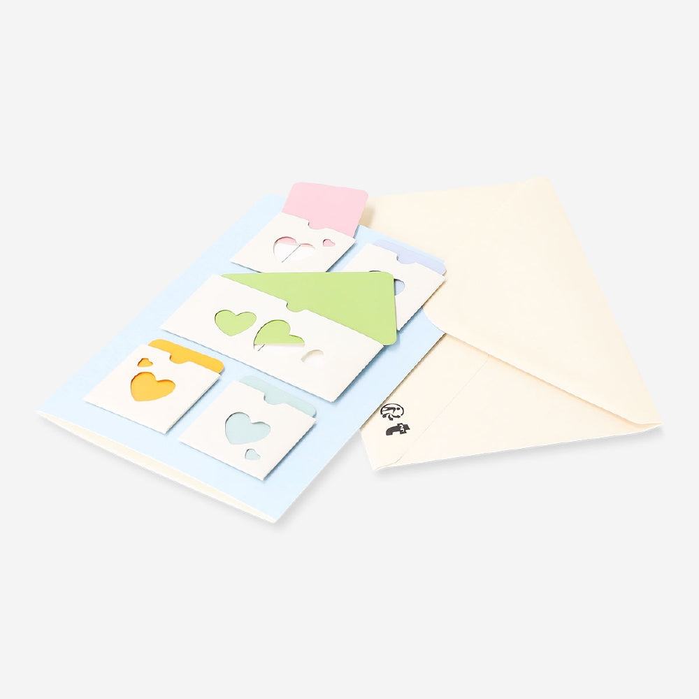 Greetings card - Small envelopes with hearts