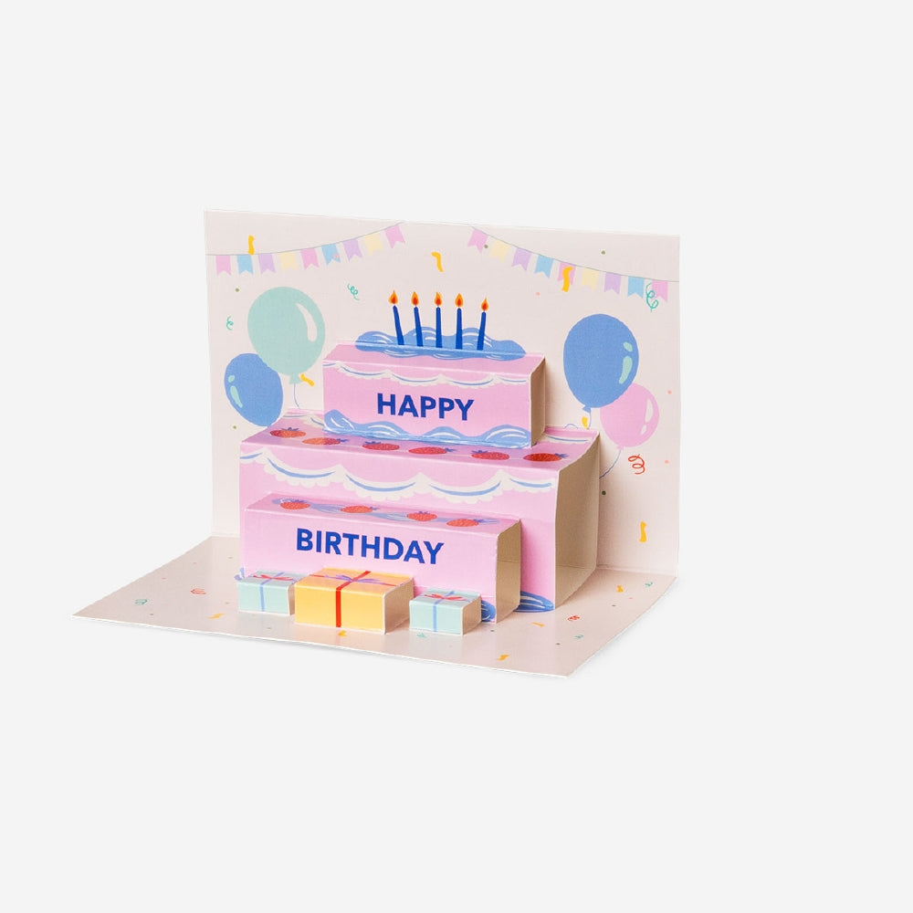 Birthday card - Pop up birthday cake 