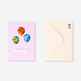 CARD W ENVELOPE BALLOONS SEQUINS