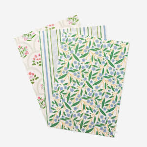3'lü Çiçek Desenli Defter A5