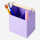 Purple metal desk organiser 
