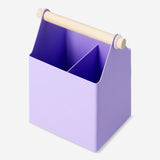 Purple metal desk organiser 