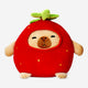 TEDDY CAPYBARA DRESSED AS A STRAWBERRY