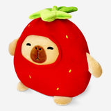 TEDDY CAPYBARA DRESSED AS A STRAWBERRY