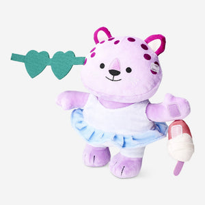 Gözlüklü Pembe Peluş Ayıcık