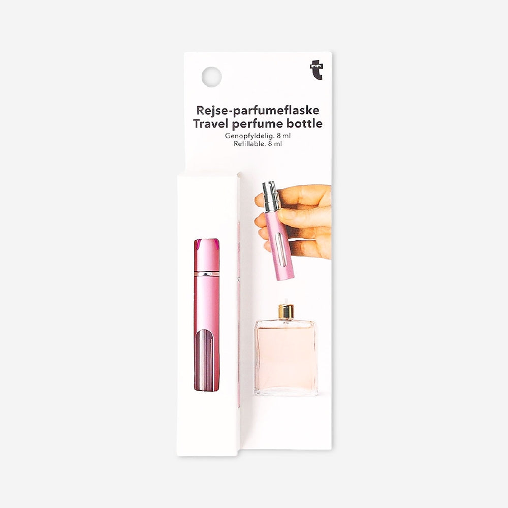 Pink refillable travel perfume bottle - 8 ml