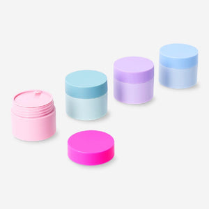 Travel jars with stickers - 4 pcs