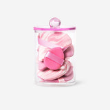 Storage jar with blender sponges