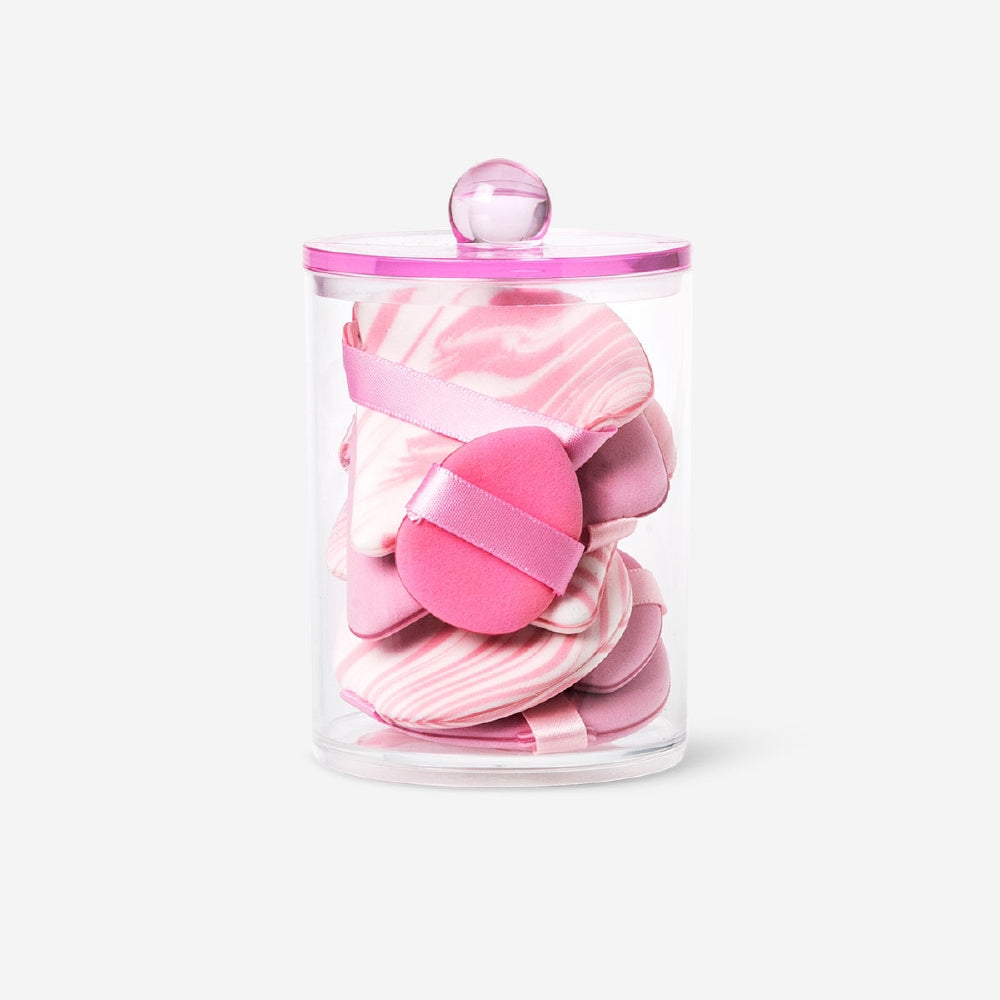 Storage jar with blender sponges