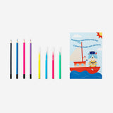 Travel colouring kit in suitcase