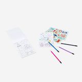 Travel colouring kit in suitcase