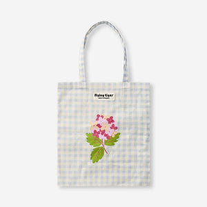 Tote bag - Flowers and checks print
