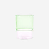 Green and pink drinking glass - 400 ml