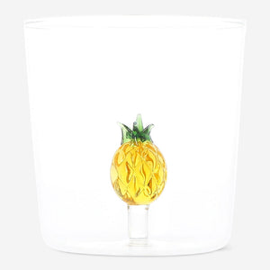 İçinde Ananas Detaylı Cam Bardak 350 ml