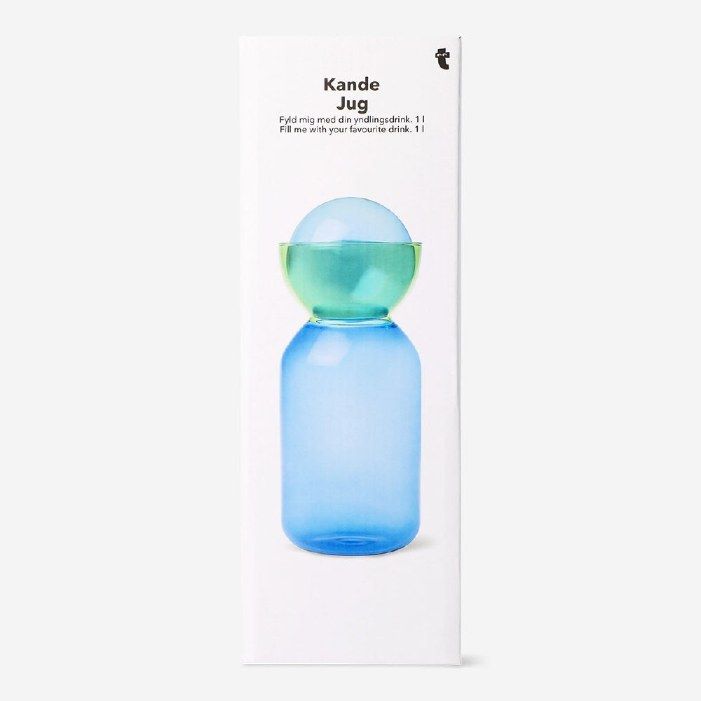 Blue and green jug with glass stopper - 1 L